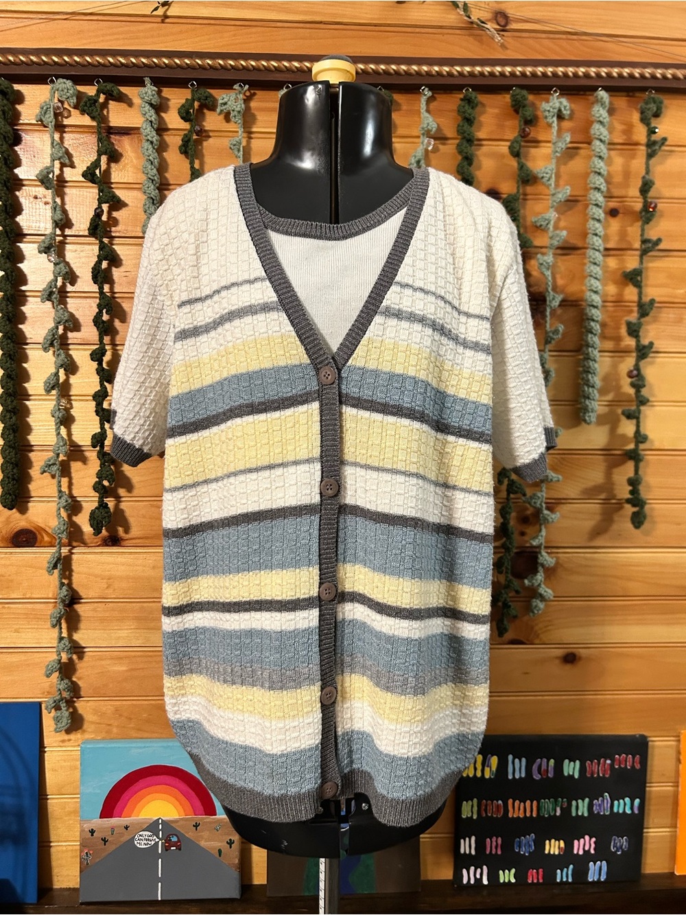 Cottage Grandma Vintage Knit Top